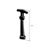 Bonnet Rubber L=124mm