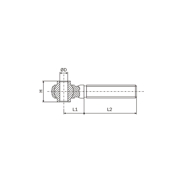 Τιράντα 36x3 Φ25,4 αριστερή με άκρο 96mm