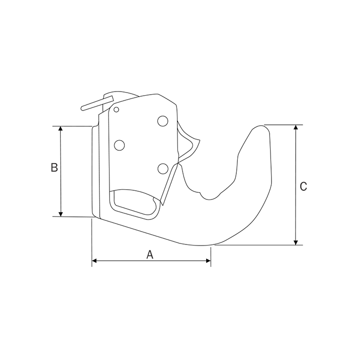 Lower Link Hook CAT-1 (0-55Hp) Φ44 Ν.Τ