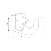 Lower Link Rapid Hook CAT.4 Φ85 Υ.Β.Τ.