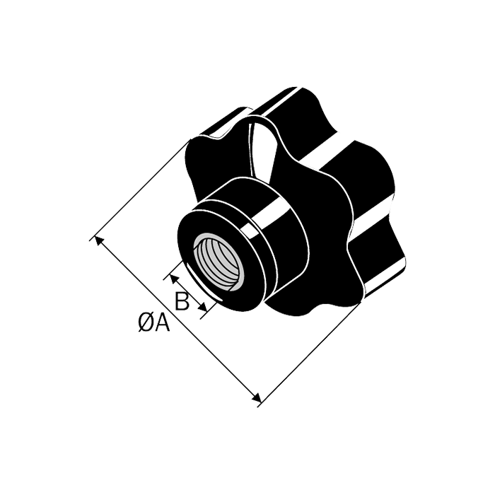 Χερούλι Μαργαρίτα M12 Θυλικό Διάμετρος 50mm ΑΜΑ Italy