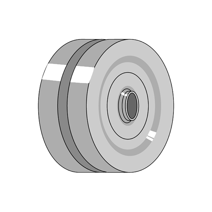 Metallic Wheel 320x100x2,5mm with Bearing Φ52