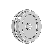 Metallic Wheel with ring & bearing 280x95  Φ52