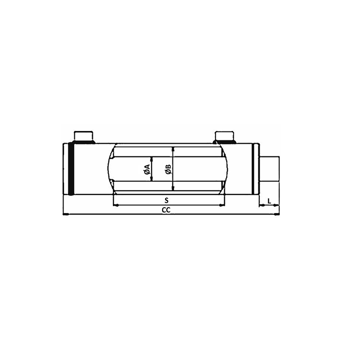 Hydraulic Double Acting Cylinder 60300400 60mm/A=30mm/400mm