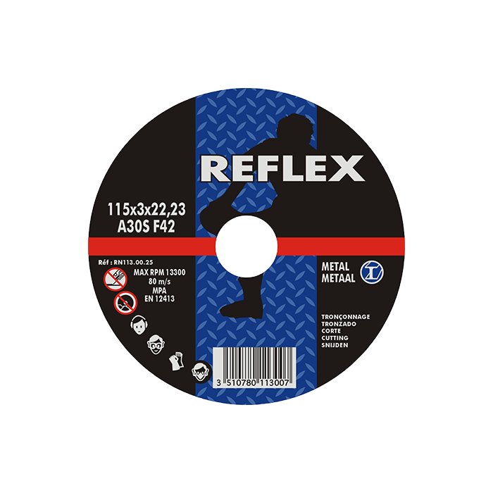 Δίσκος Κοπής Μετάλλου 113.00.25 115mm x 3,0mm Reflex