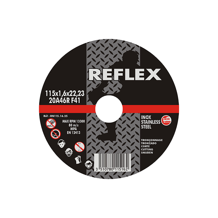 Δίσκος Κοπής Inox Επίπεδος 115.16.25 115mm x 1,6mm Reflex