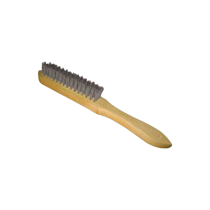 Steel Brush with Wooden Handle