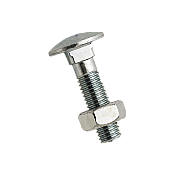 Carriage Bolt DIN 603 4.8 M06x70 with Nut Zinc Plated