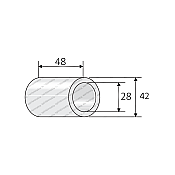 Plastic Ring for Cultivator Rollers L.48 Φ42-28 Plastic Ring for Cultivator Rollers L.48 Φ42-28
