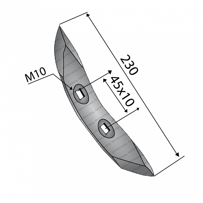 Balestra Cultivator Reversible Point 45x10x230 AGT