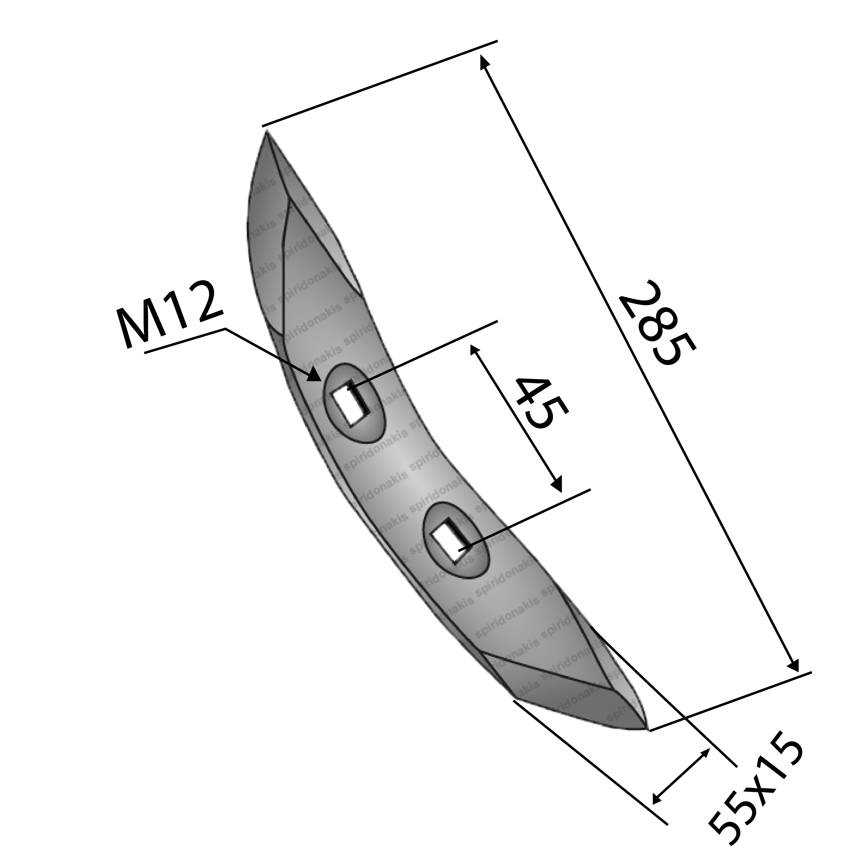 Cultivator Reversible Point 30x30 AMW