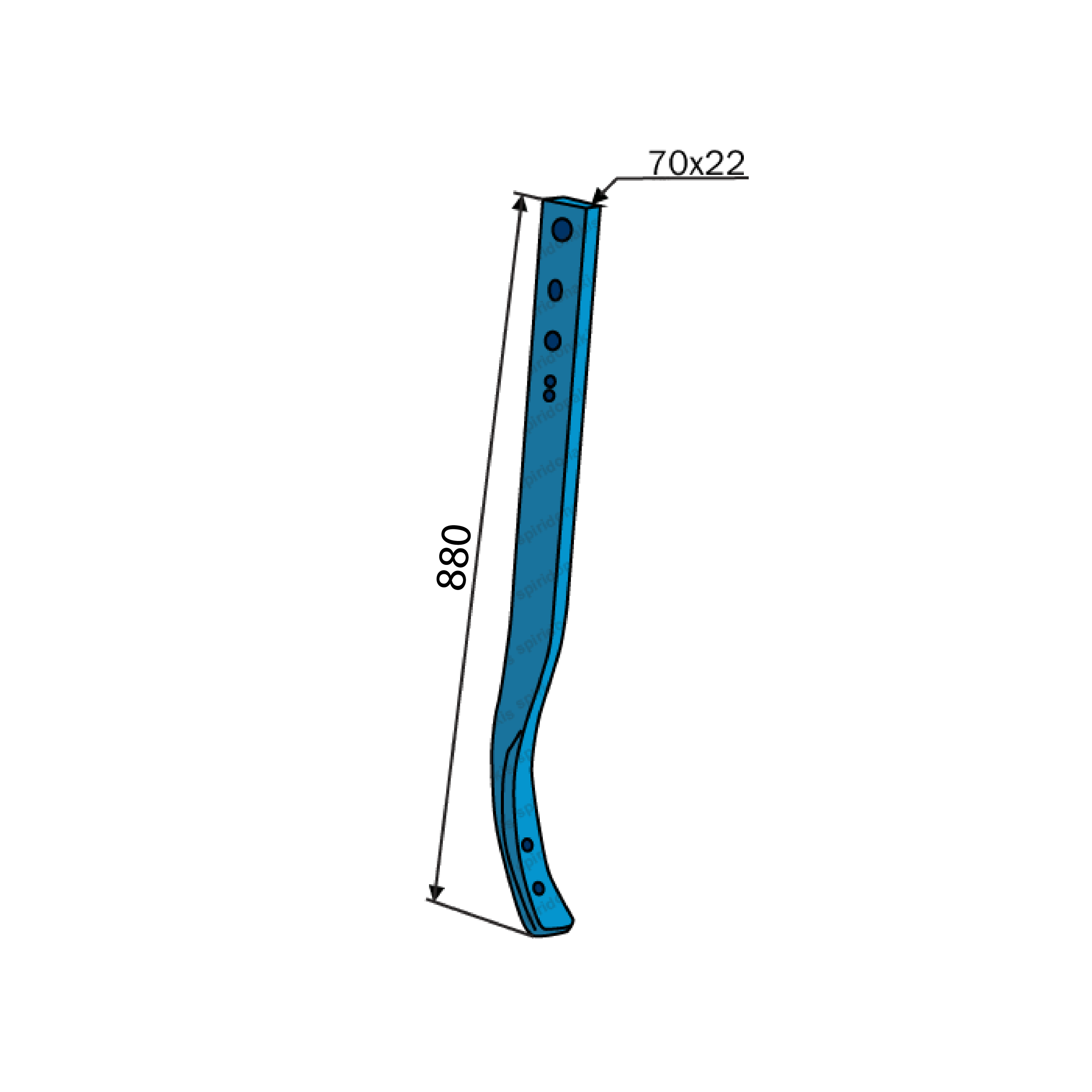 Σταβάρι Καλλιεργητή Lemken 4653680 D24 70x22 L.880mm BPT