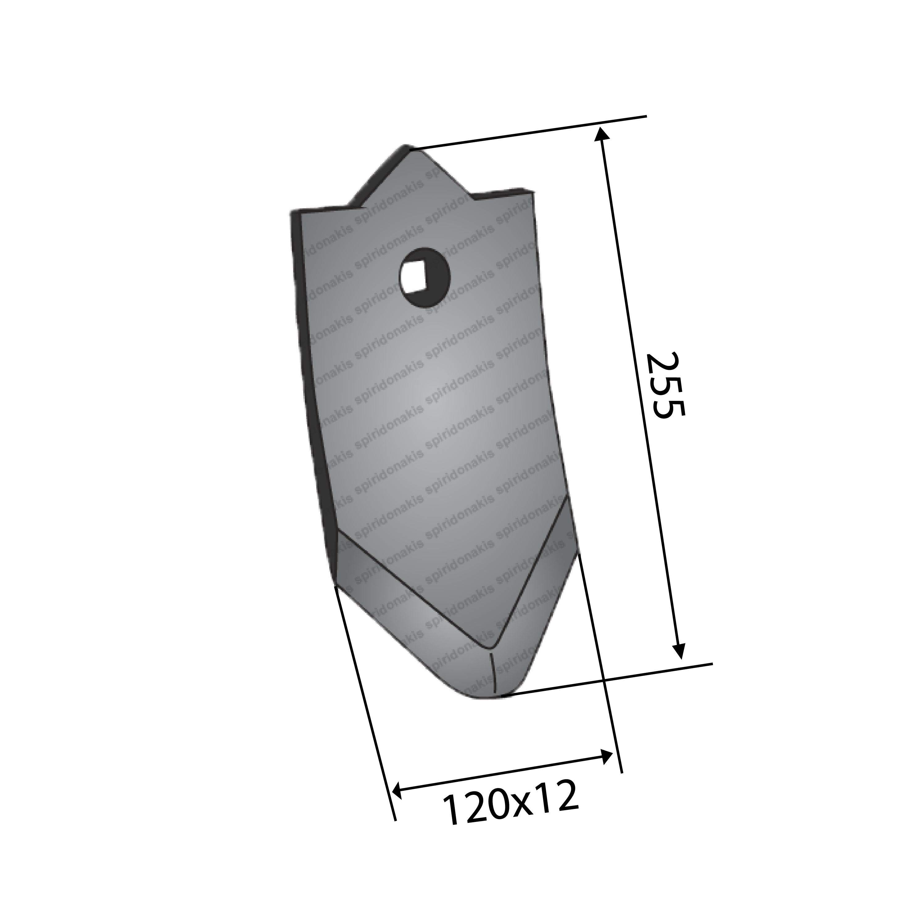 Νύχι Καλλιεργητή Unia 120x12x255 Agriforge 
