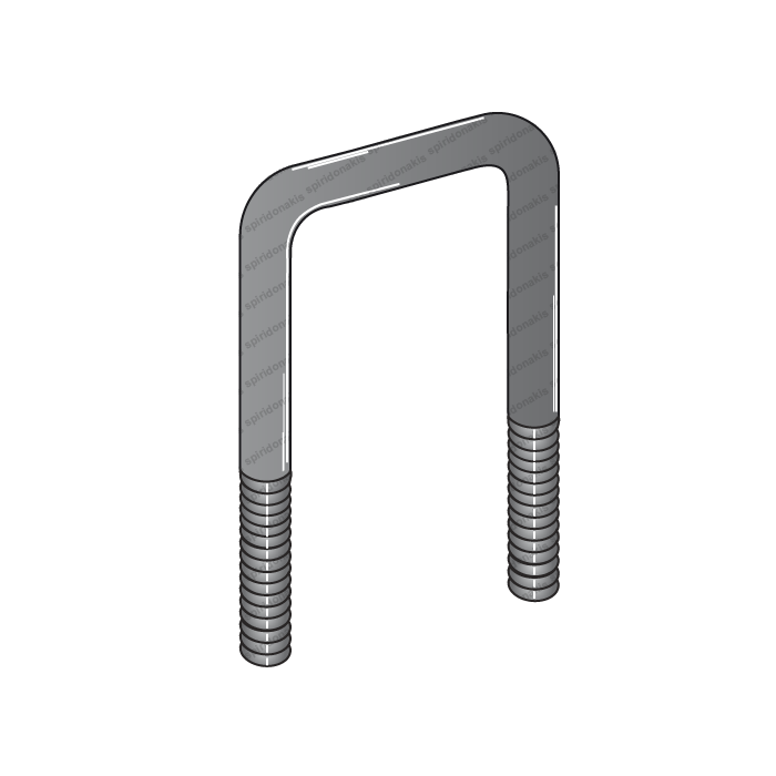 Stirrup Bolts M12x310 20x20 for Tine Tube 70x70 Zinc Plated