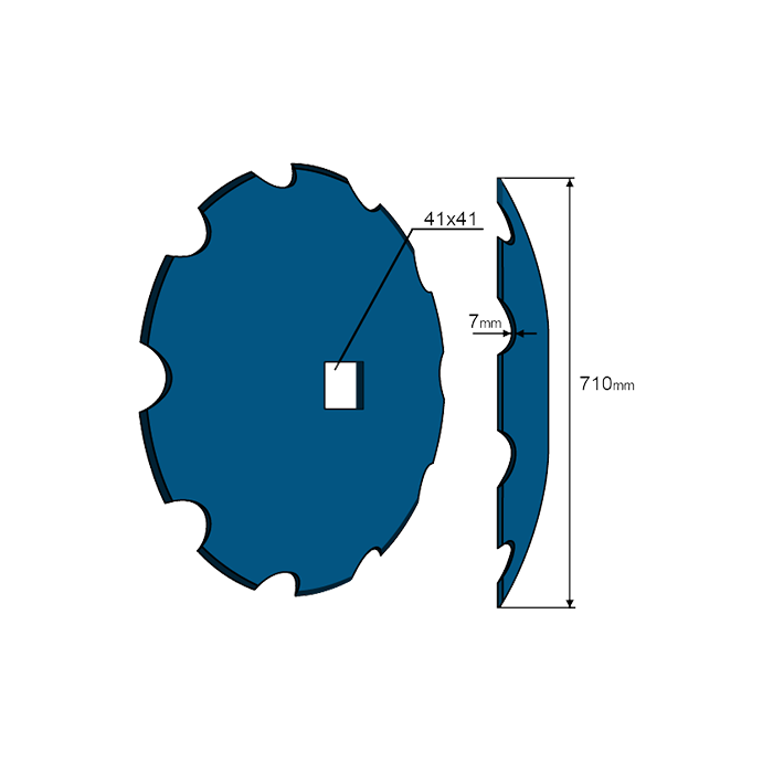 Notched Disc 28'' 41x41 Bellota