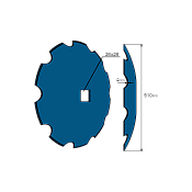 Notched Disc 20'' 26x26 Bellota
