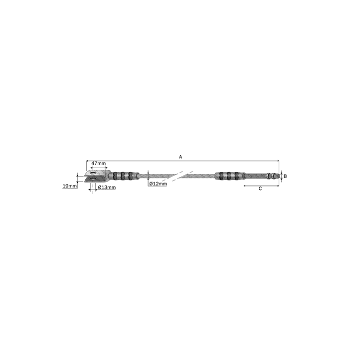 Disc Harrow Wire Rope Choleridis L115,5mm M16
