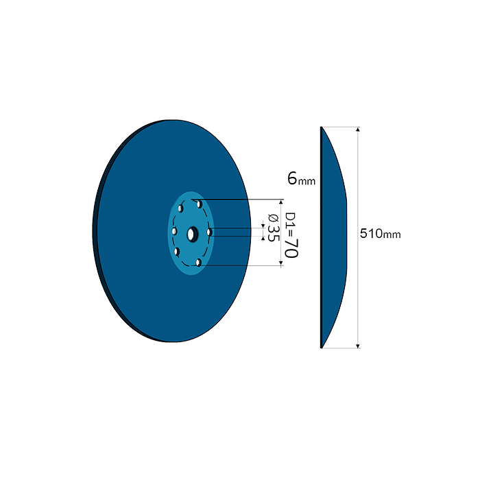 Flat Seeding Disc Straight Lemken 14'' Bellota