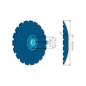 Terradisc Notched Disc 450x5 (4Holes) Vaderstad