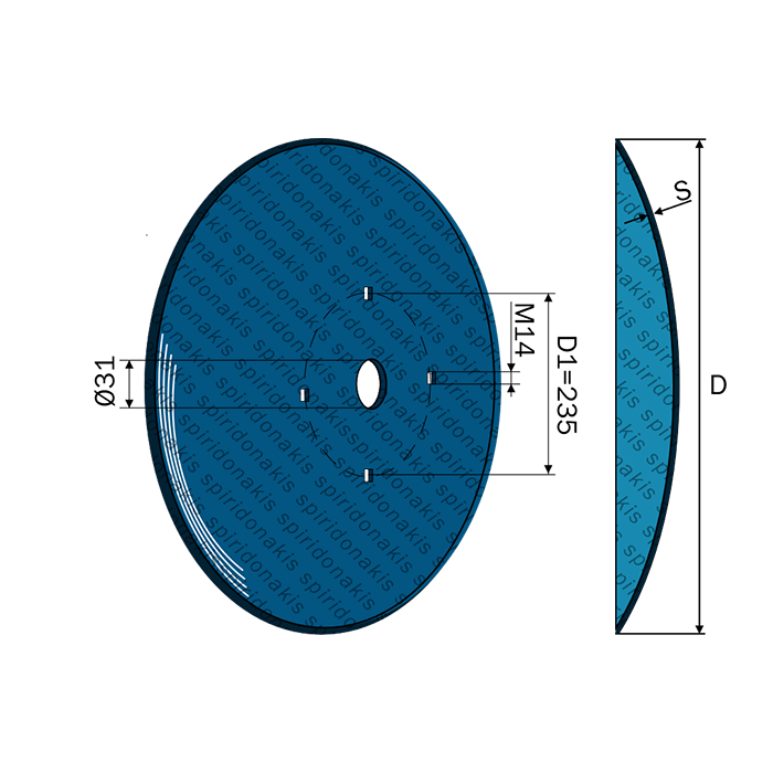 Plough Disc 28'' 4 Holes Bellota
