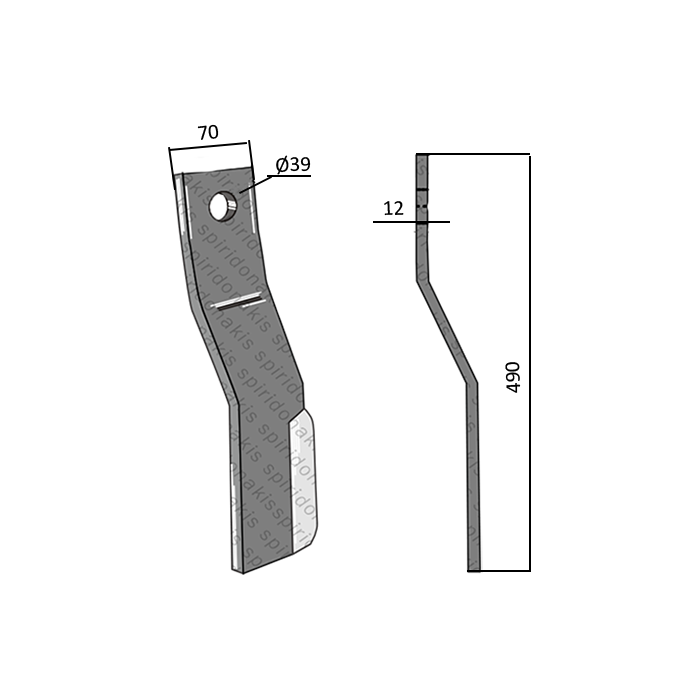 Finishing Mower Blade Del Morino 