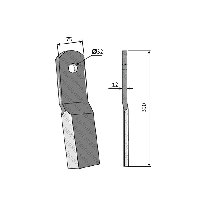 Finishing Mower Blade Φ32 Howard 