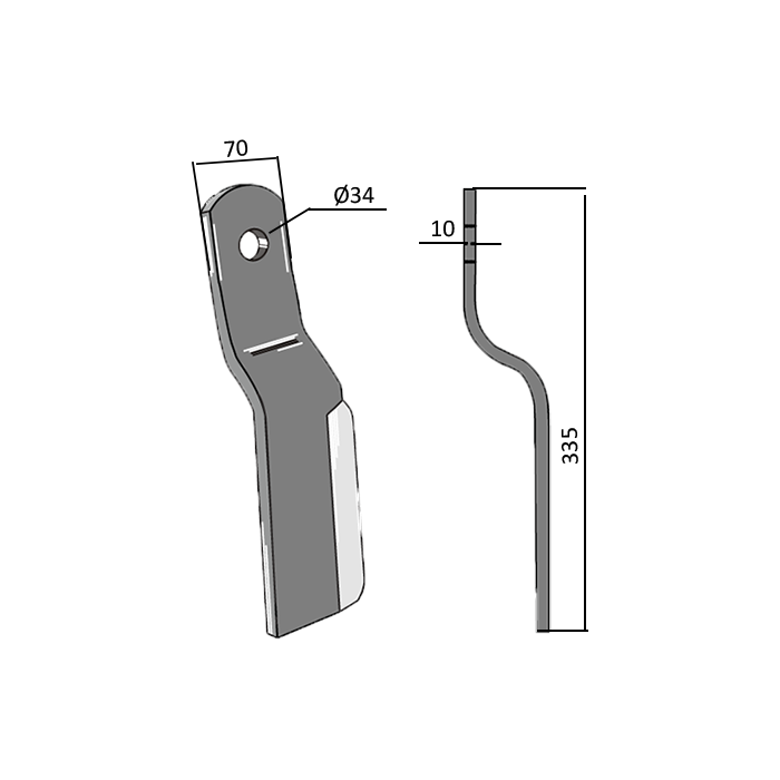 Finishing Mower Blade L.1000