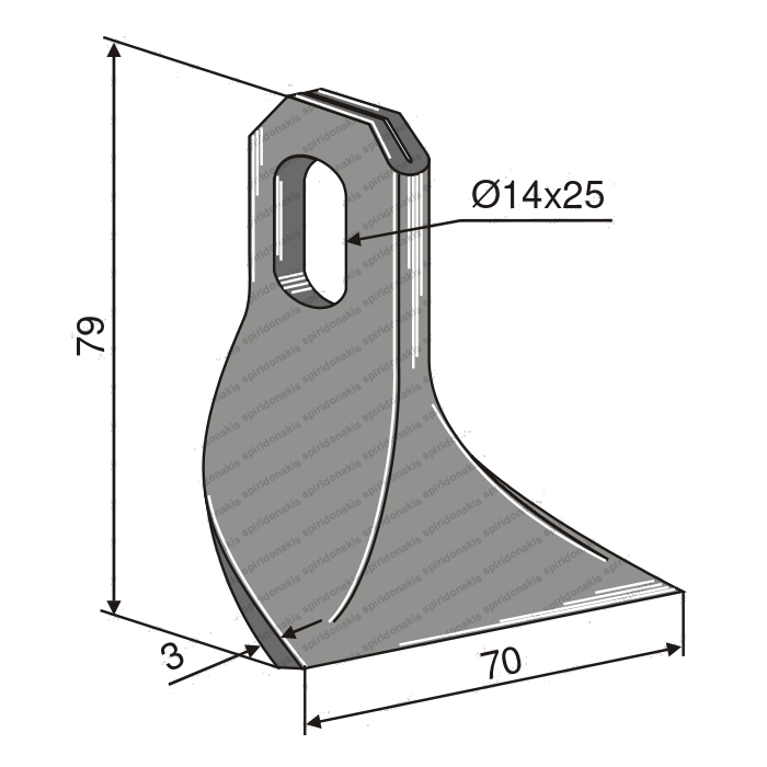 Mulcher Light Hammer D14x25/L82 Βάρος 0.150kg PALLADINO