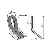 Mulcher Blade Curved 40x6 Berfor 