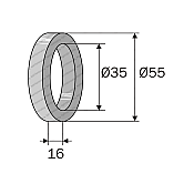 Δαχτυλίδι Αρότρου Kverneland 011632 Φ55/35 L.16