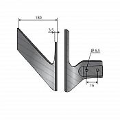 Row Crop Cultivator Flap 180x3,5 Left Ofas