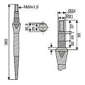 Μαχαίρι Σβολοτρίφτη Vicon 93x35,5