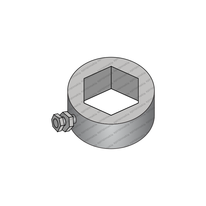 Hexagon Coupler Φ36 25mm(With Nut)