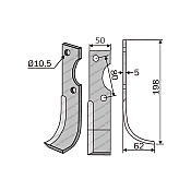Μαχαίρι Φρέζας Goldoni G10D 50x5