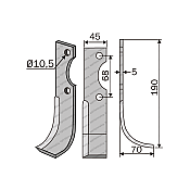 Rotary Cultivator Blade Benassi 406 45x6