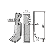 Rotary Cultivator Blade 150643 Benassi 50x6/ΚΚ68/Ø10.5 Rotary Cultivator Blade 150643 Benassi 50x6/ΚΚ68/Ø10.5