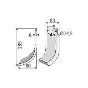 Blade Eberhard 80x6 KK45 Left Blade Eberhard 80x6 KK45 Left