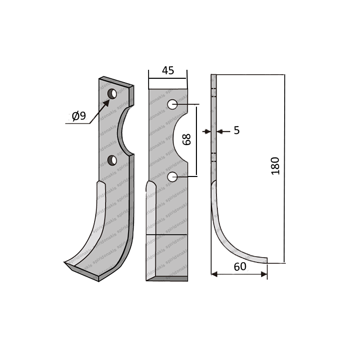 Μαχαίρι Benassi 50 E.T. 45x5 Δεξί