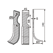 Μαχαίρι Φρέζας 140642 Benassi E.T. 45x5/ΚΚ68/Ø9 L190 Μαχαίρι Φρέζας 140642 Benassi E.T. 45x5/ΚΚ68/Ø9 L190