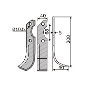 Μαχαίρι Φρέζας Barbieri Rlg1 40x5 ΚΚ68 Ø10,5 Μαχαίρι Φρέζας Barbieri Rlg1 40x5 ΚΚ68 Ø10,5