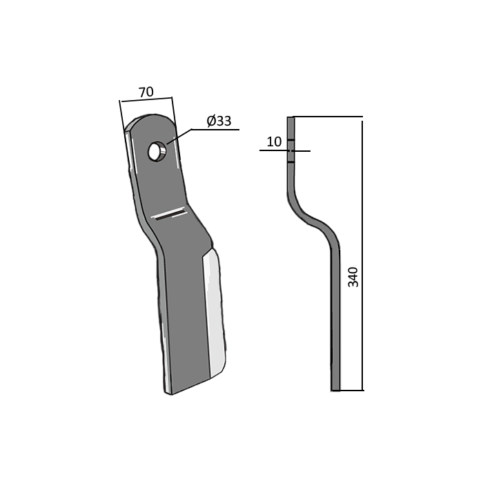 Finishing Mower Blade L.1000