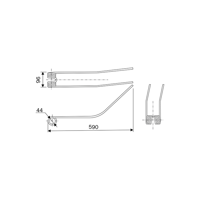 Ελατήριο Χορτοσυλλέκτη Ελικοπτέρου Kuhn ΠΤ(Α100-Β515)