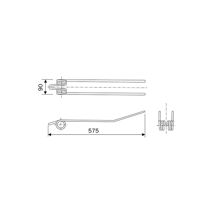 Ελατήριο Χορτοσυλλέκτη Ελικοπτέρου Fahr Κοντό (Α83-Β5155)