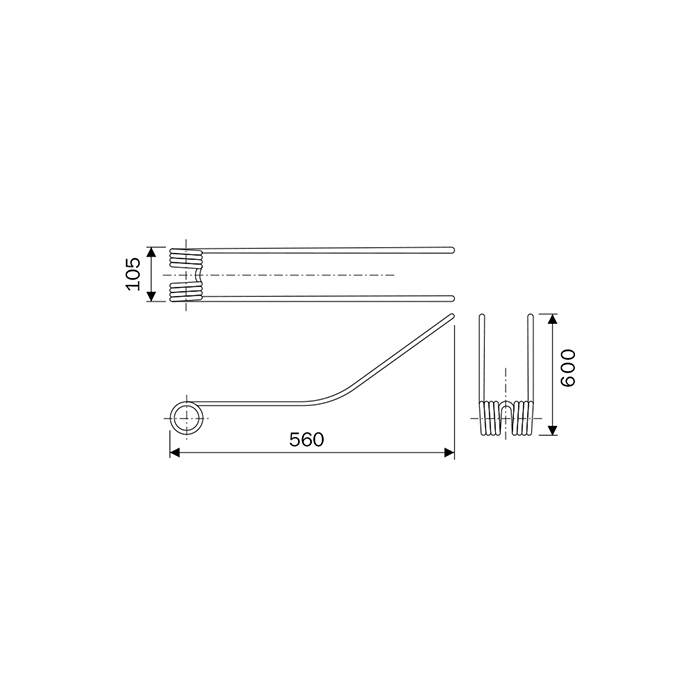 Ελατήριο Χορτοσυλλέκτη Ελικοπτέρου Corma (Α105-Β560-600)