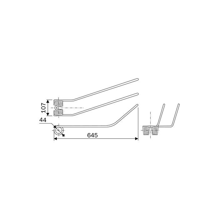 Ελατήριο Χορτοσυλλέκτη Ελικοπτέρου F.C.R. (Α107-Β515)