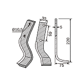 Μαχαίρι Bolens Δρεπάνι 35x5 ΚΚ65 Ø10.5