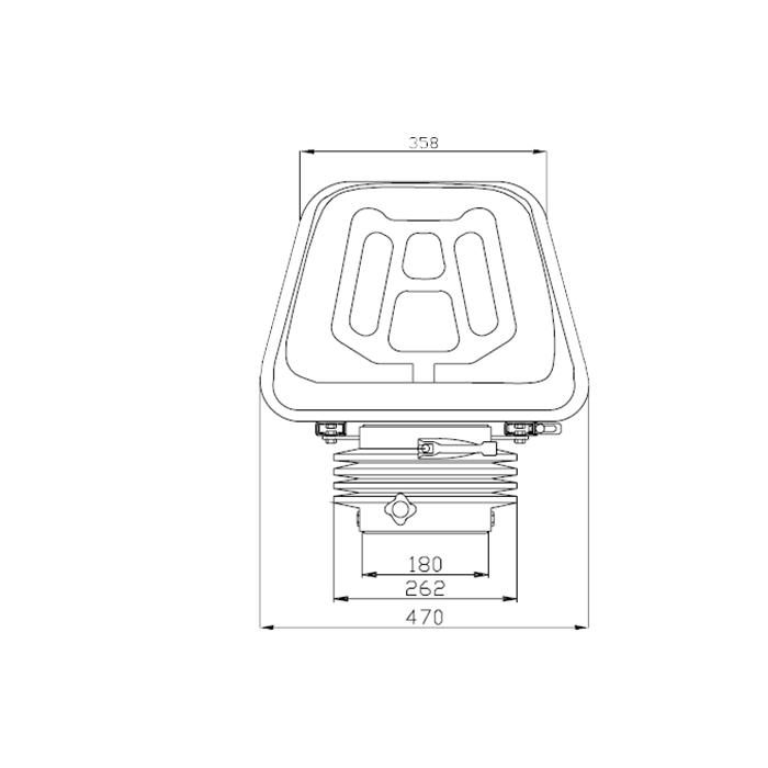 Κάθισμα CMP6122 (Μαύρο Vinyl) Μηχανική Ανάρτ. SEAT