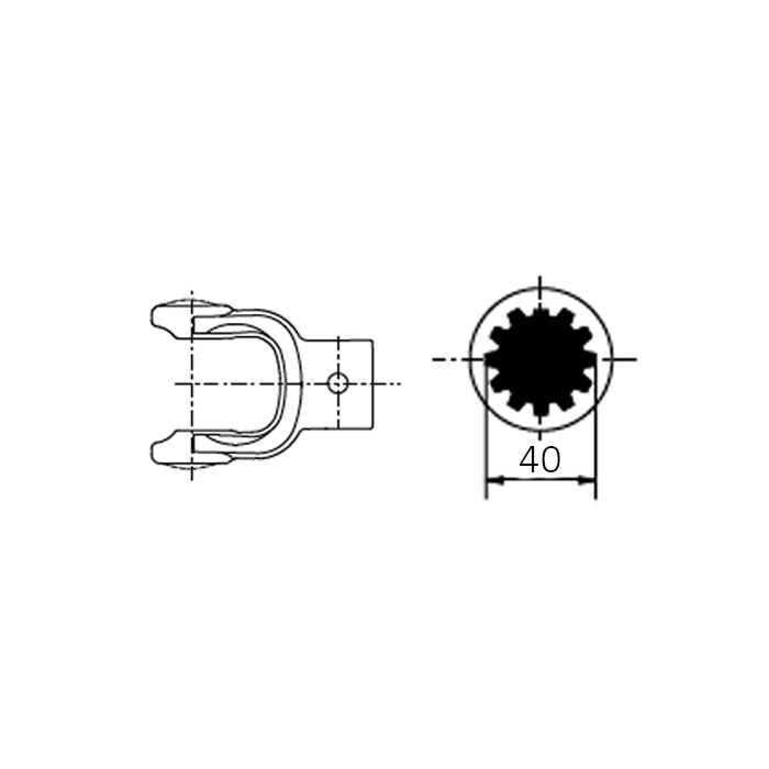 Splined Tube Yoke No7 Internal Binacchi