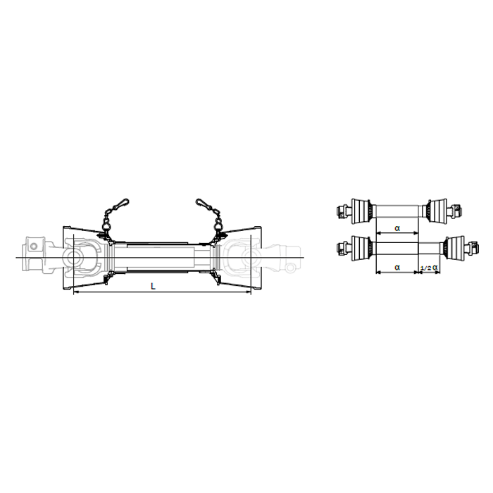 Shaft protection 083CV06-081 PTO Β6120Ε-ΟΜ1 Binacchi