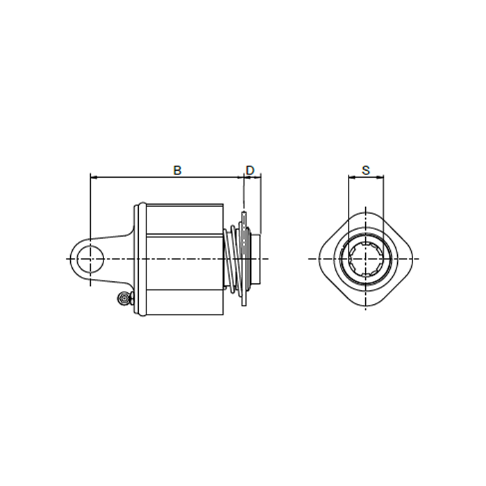 Ratchet Torque Limiter One-Way 090102S60 No2 23,8x61,3 LW1 1-3/8''z6 Binacchi 